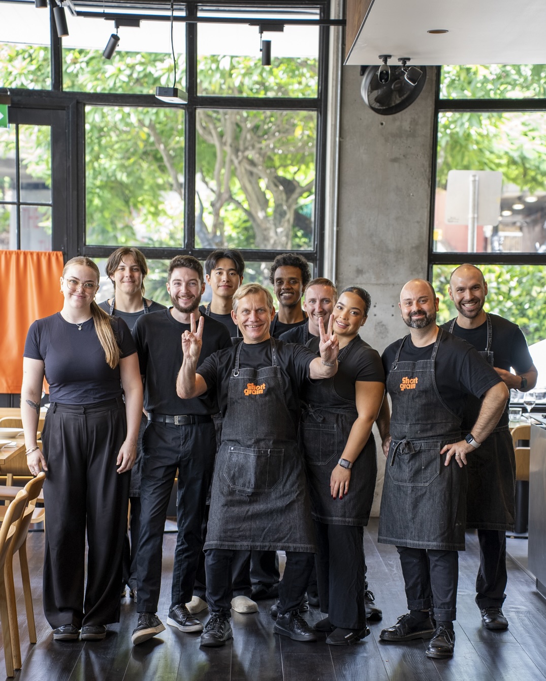 The Short Grain team, including Martin Boetz, in the restaurant